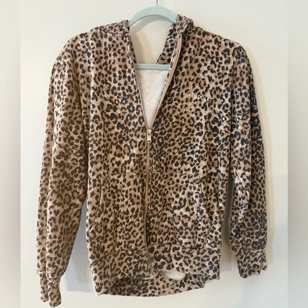 Ragdoll cheetah zip up sweatshirt - Picture 1 of 3